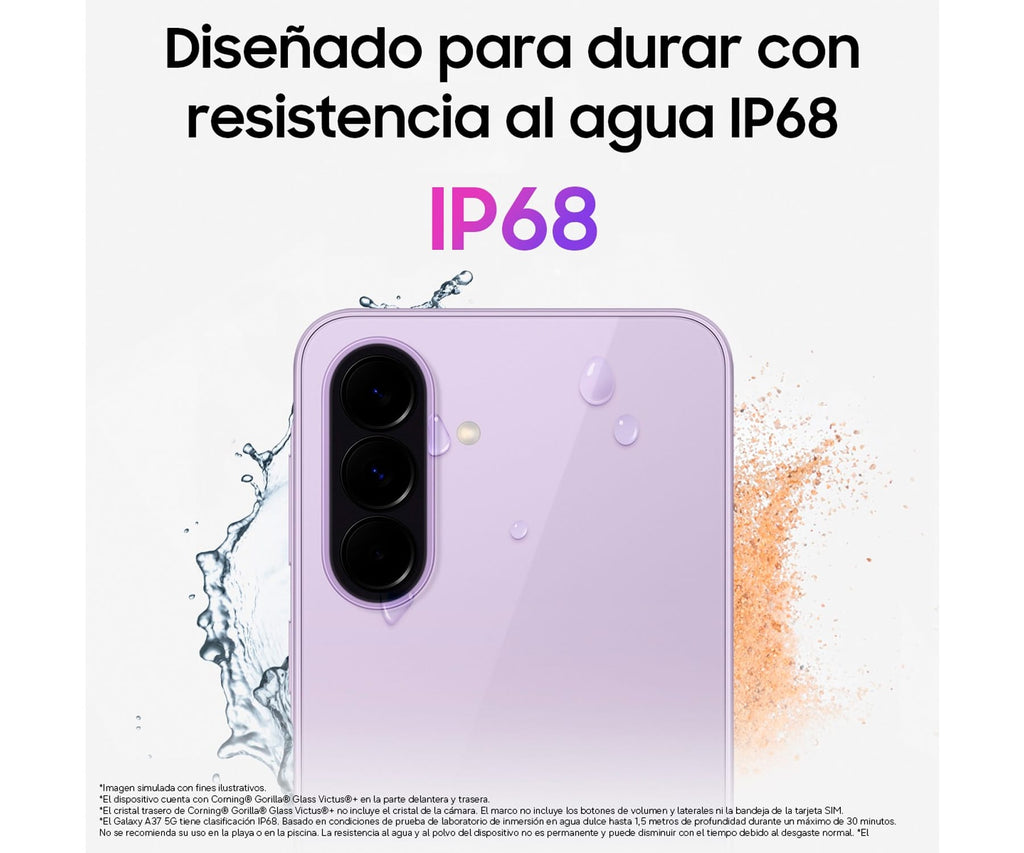 SAMSUNG GALAXY A37 5G GRAY / 6GB + 128GB / 6,7" SUPER AMOLED FHD+ - detalle