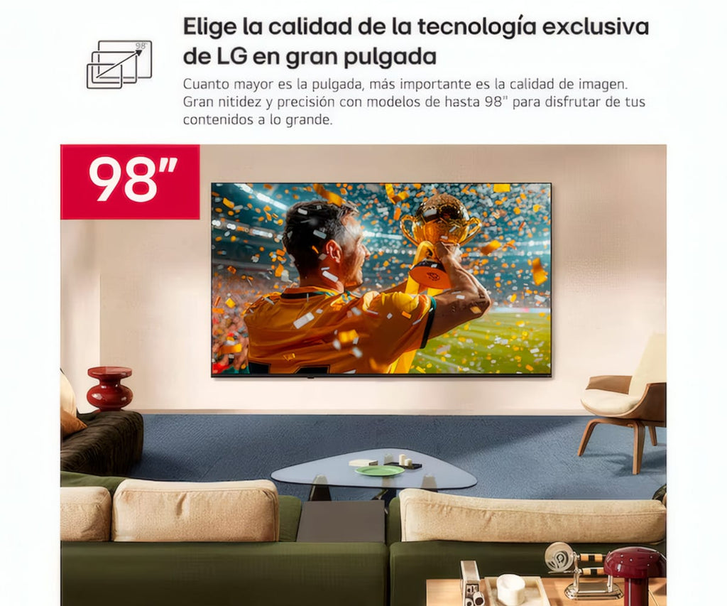 LG NANO 4K UHD AI NU90 / TELEVISOR SMART TV 98" NANO 4K UHD - detalle