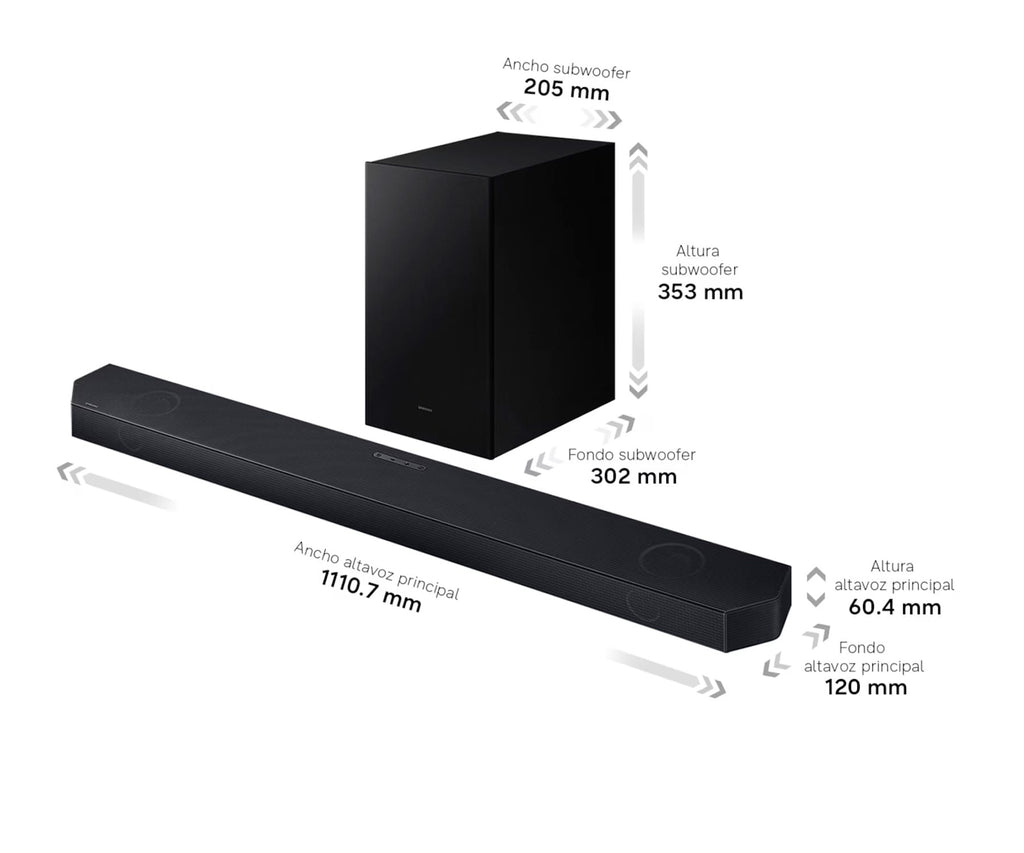 SAMSUNG HW-Q600H/XC TITAN BLACK / BARRA DE SONIDO 3.1.2CH CON SUBWOOFER Y DOLBY ATMOS (2026) - detalle