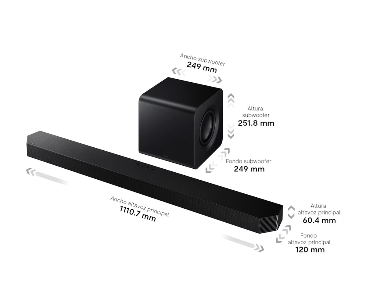 SAMSUNG HW-Q800H/XC NEGRO / BARRA DE SONIDO Q-SERIES 5.1.2CH CON SUBWOOFER (2026) - detalle