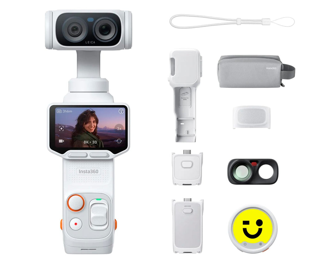 INSTA360 LUNA ULTRA CREATOR BUNDLE STELLAR WHITE / CÁMARA 8K CON DOBLE LENTE LEICA Y KIT CREADOR
