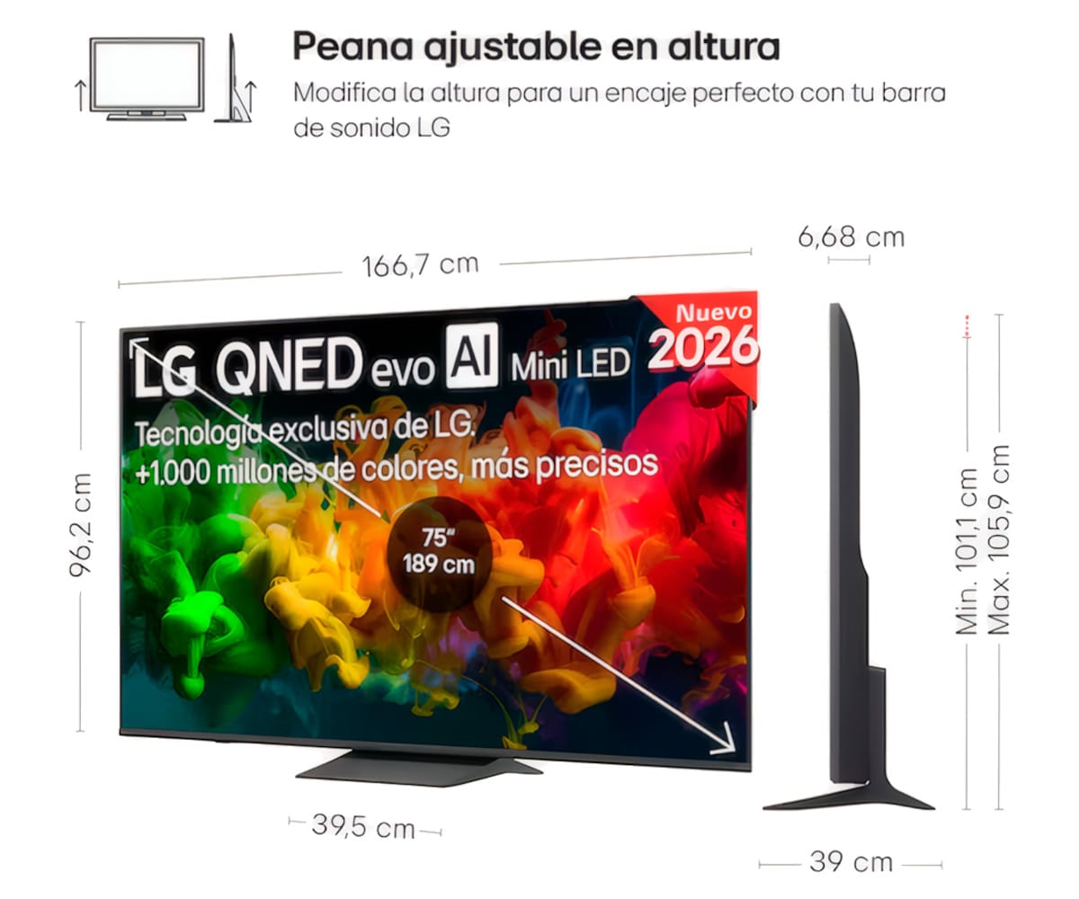 LG QNED EVO MINILED AI QNED81 / TELEVISOR SMART TV 75" QNED 4K UHD - detalle