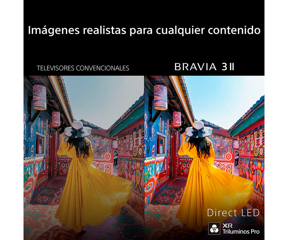 SONY BRAVIA 3 II / TELEVISOR SMART TV 50" DIRECT LED UHD 4K HDR - detalle
