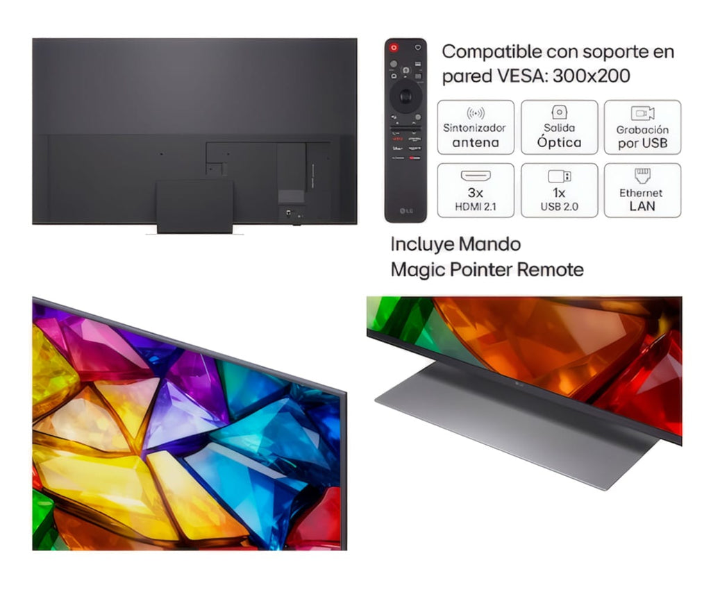 LG MINI RGB AI MRGB87 / TELEVISOR SMART TV 65" MINI RGB 4K UHD - detalle