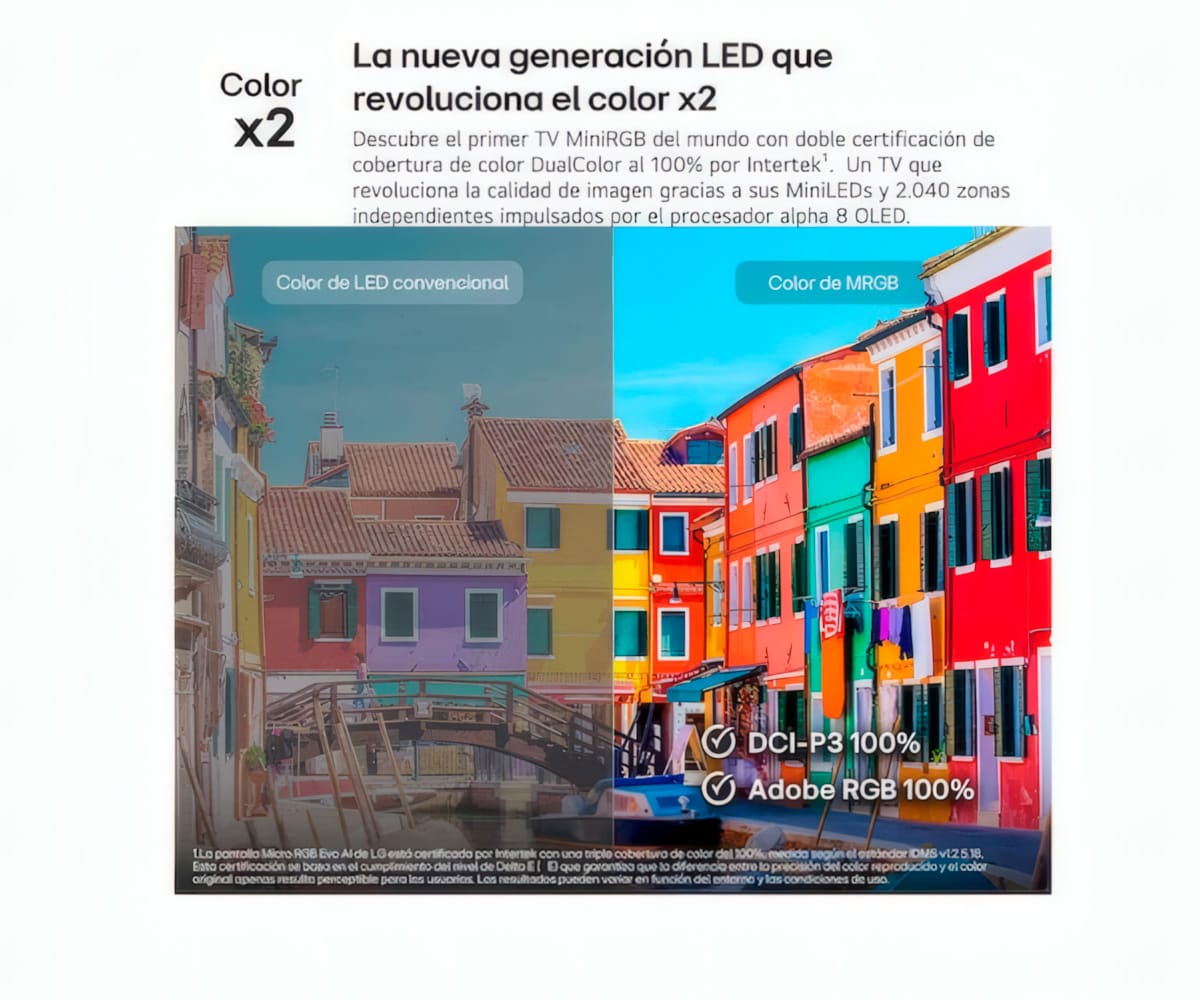 LG MINI RGB AI MRGB87 / TELEVISOR SMART TV 65" MINI RGB 4K UHD - detalle