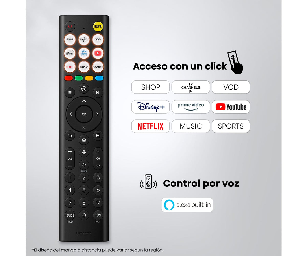 HISENSE 43A6S / TELEVISOR SMART TV 43" / DIRECT LED 4K HDR - detalle