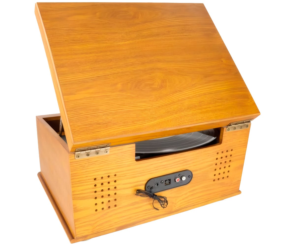 LAUSON IVX23 WOOD / TOCADISCOS CON CD + RADIO FM Y ALTAVOCES - detalle