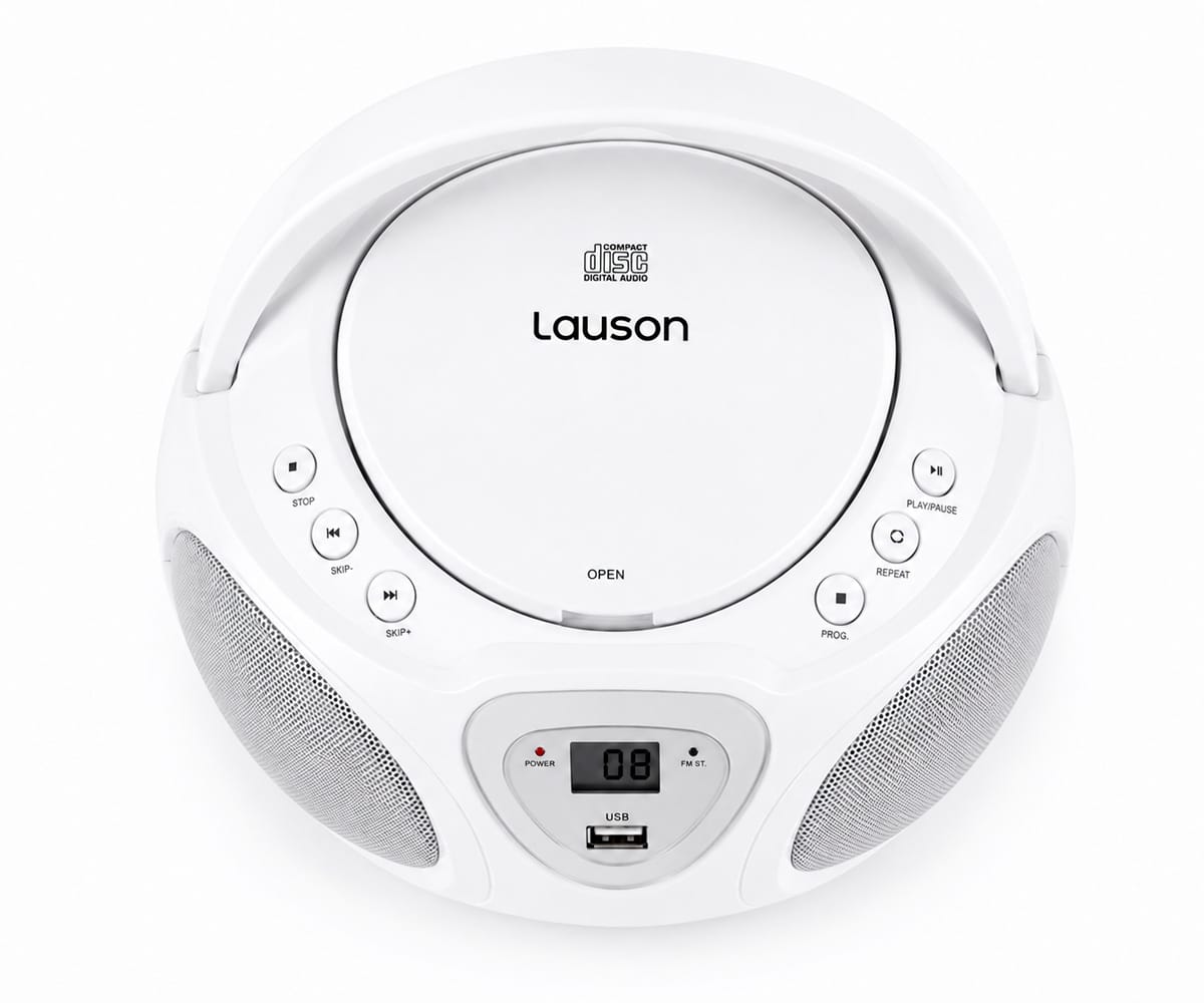 LAUSON CP751 BLANCO / REPRODUCTOR RADIO CD CON ALTAVOCES INCORPORADOS - detalle