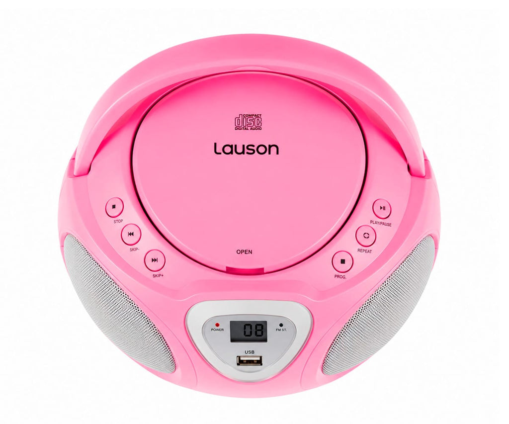 LAUSON CP753 ROSA / REPRODUCTOR RADIO CD CON ALTAVOCES INCORPORADOS - detalle