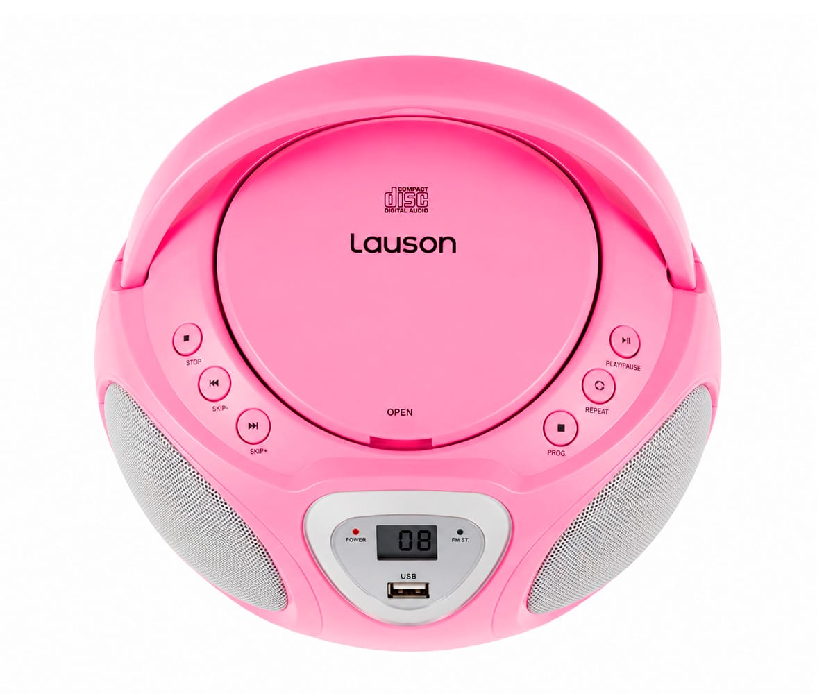LAUSON CP753 ROSA / REPRODUCTOR RADIO CD CON ALTAVOCES INCORPORADOS - detalle