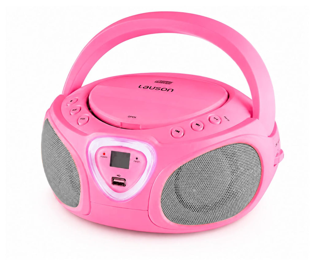 LAUSON CP753 ROSA / REPRODUCTOR RADIO CD CON ALTAVOCES INCORPORADOS