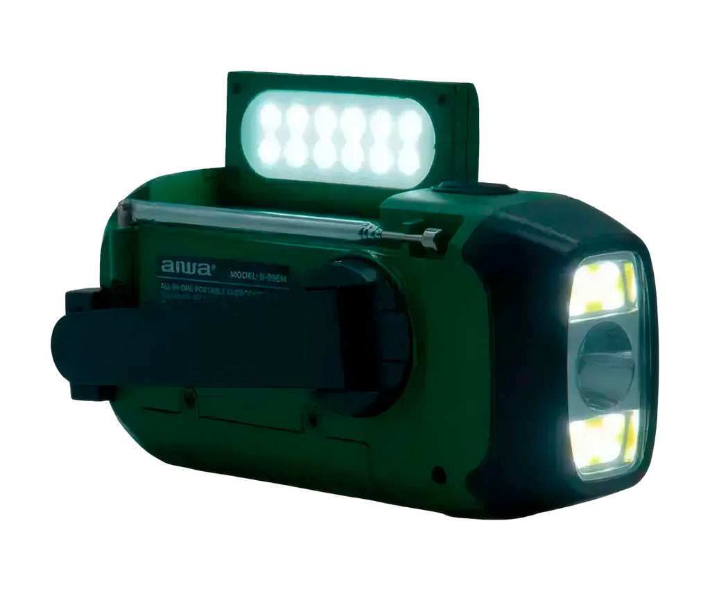 AIWA R-99EM VERDE / RADIO DE EMERGENCIA PORTÁTIL - detalle