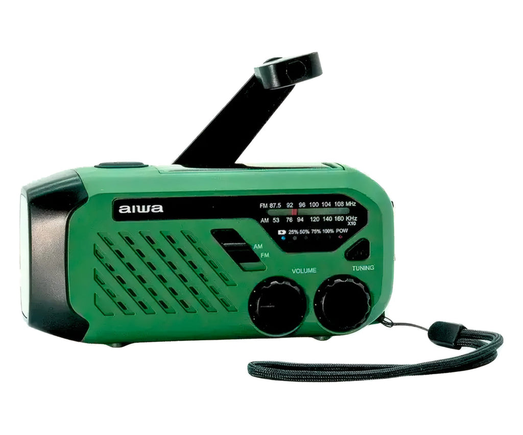 AIWA R-99EM VERDE / RADIO DE EMERGENCIA PORTÁTIL - detalle