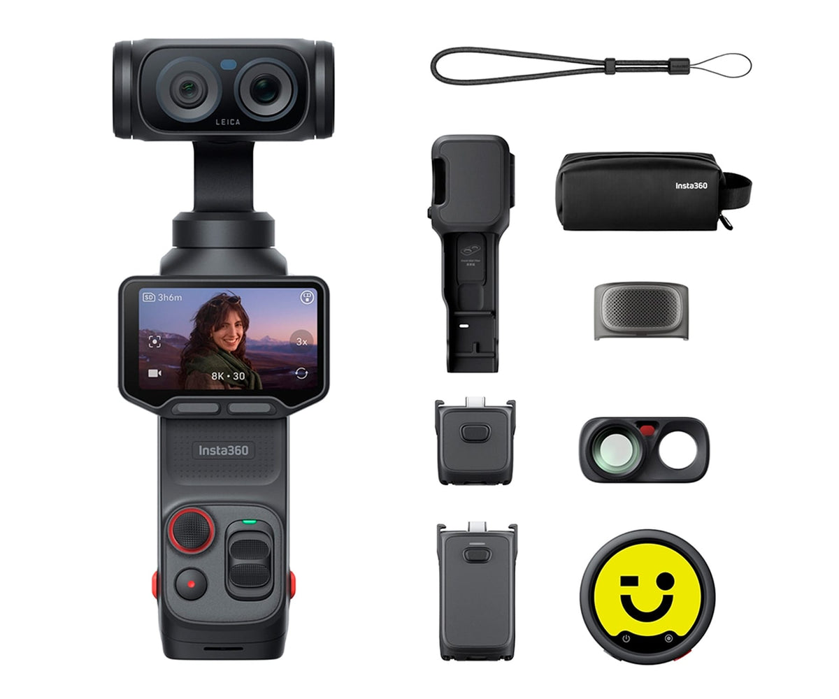 INSTA360 LUNA ULTRA CREATOR BUNDLE COSMIC BLACK / CÁMARA 8K CON DOBLE LENTE LEICA Y KIT CREADOR