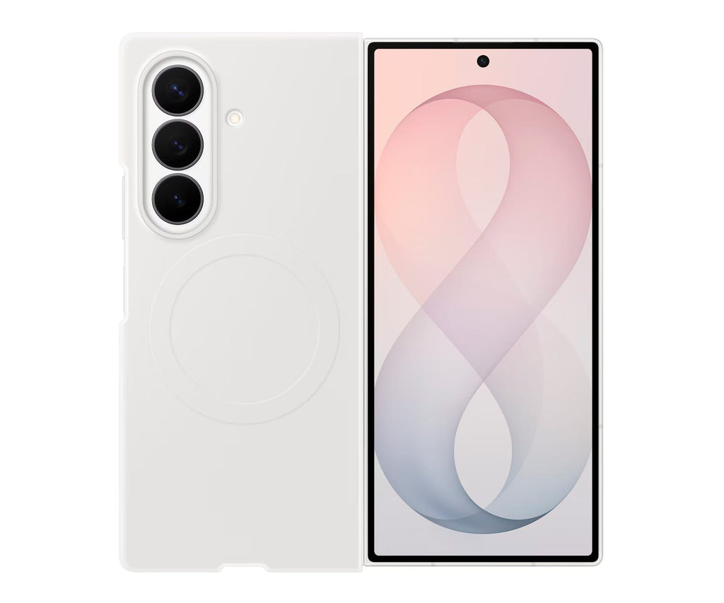 SAMSUNG FUNDA MAGNÉTICA DE SILICONA CREMA / SAMSUNG GALAXY Z FOLD8 ULTRA