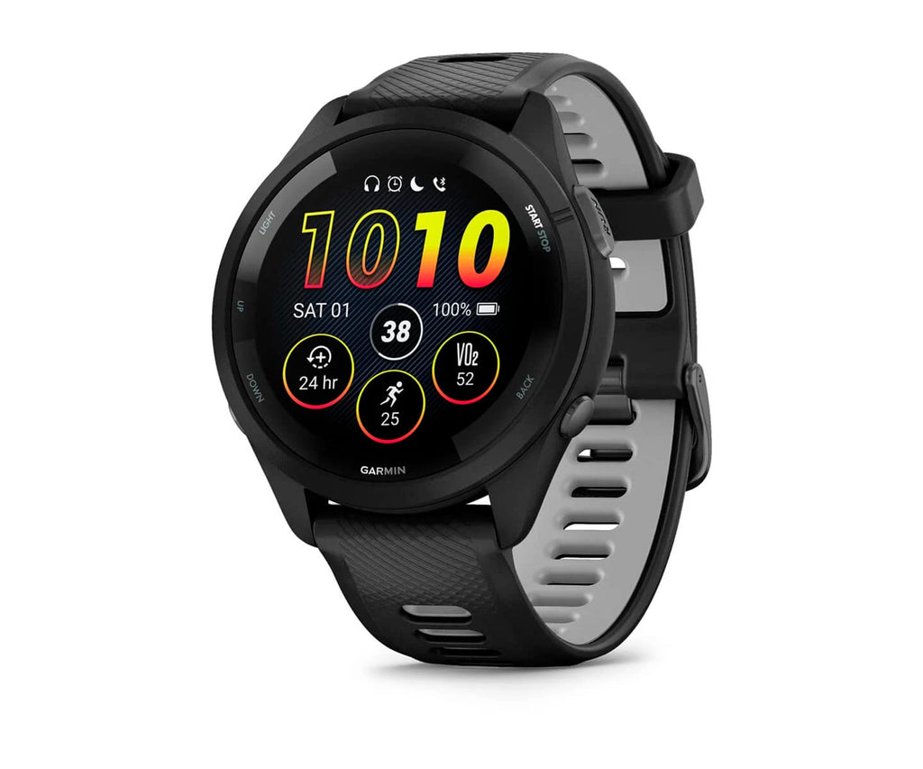 GARMIN FORERUNNER® 265 NEGRO CON CARCASA EN NEGRO Y CORREA DE SILICONA EN NEGRO/GRIS / SMARTWATCH 46MM