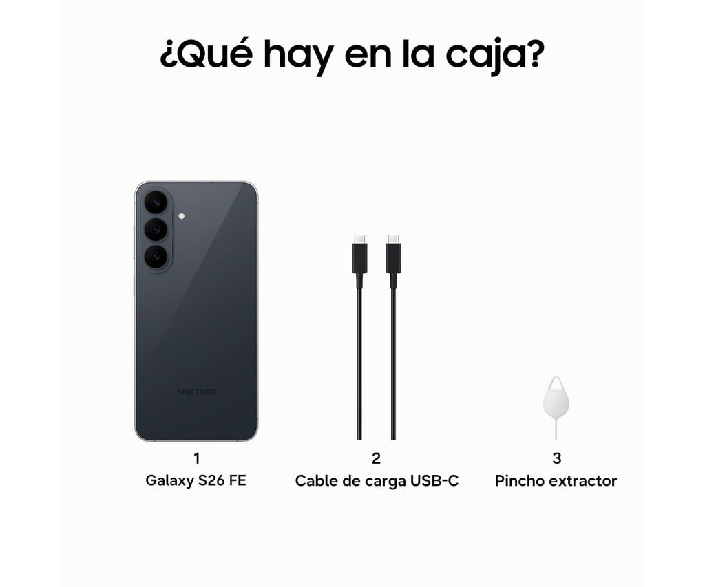 SAMSUNG GALAXY S26 FE GRAFITO / 8+256GB / 6.7" DYNAMIC AMOLED 120HZ FHD+ - detalle