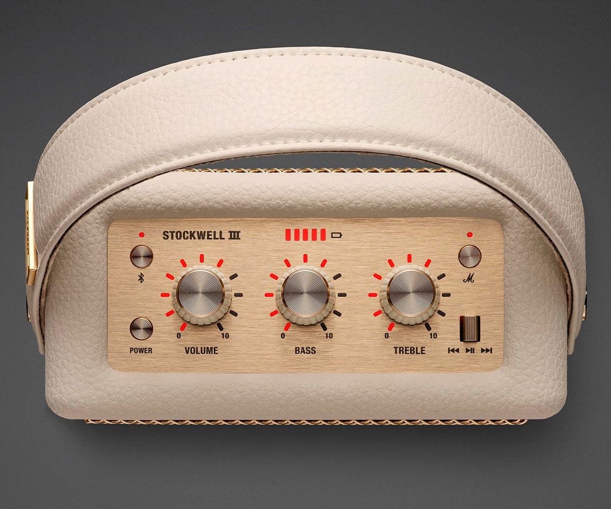 MARSHALL STOCKWELL III CREMA / ALTAVOZ PORTÁTIL BLUETOOTH BATERÍA + 40H DE AUTONOMÍA - detalle