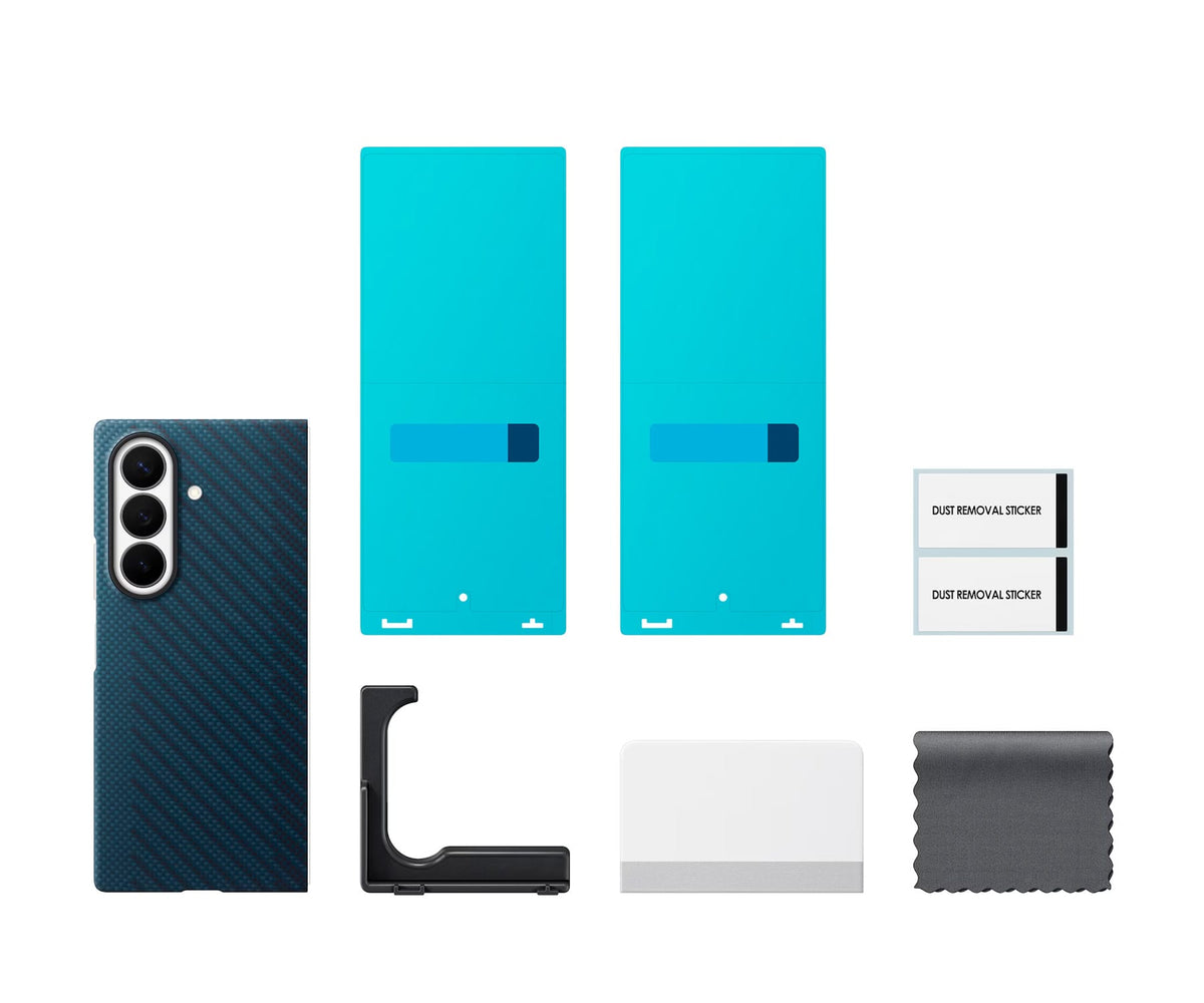 SAMSUNG FUNDA MAGNÉTICA DE CARBONO AZUL / SAMSUNG GALAXY Z FOLD8 ULTRA - detalle