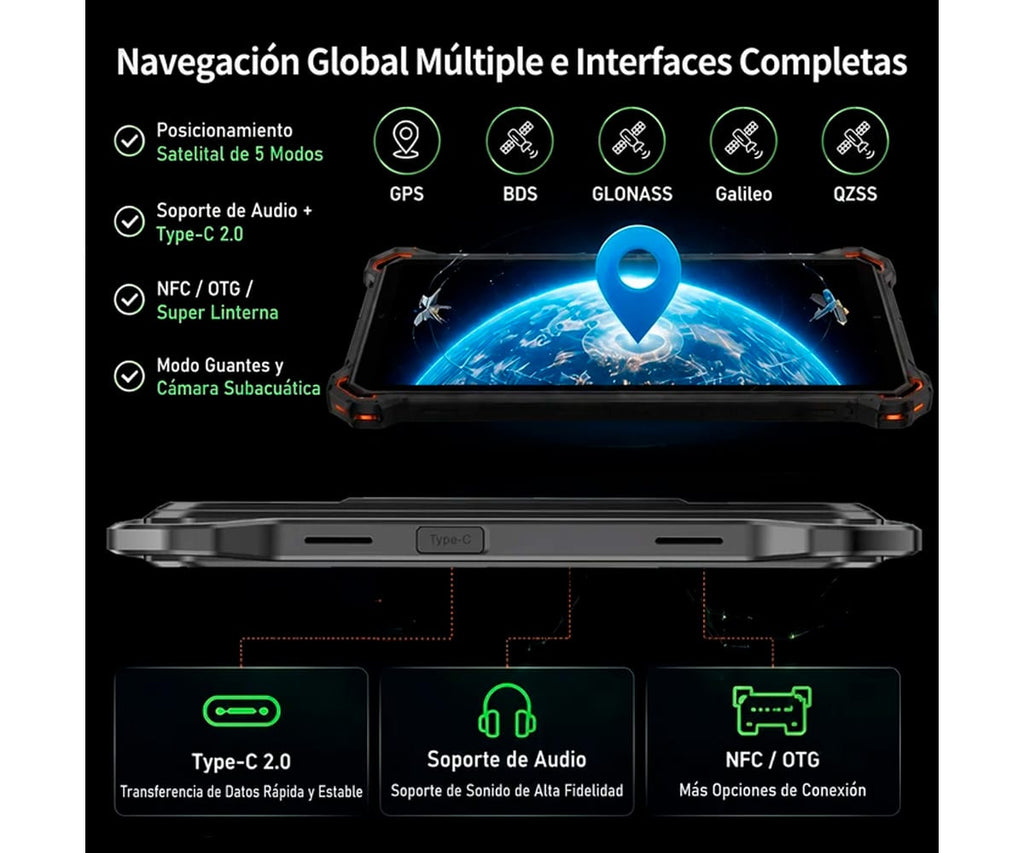 AGM PAD P3 COMPACT BLACK / RUGERIZADO / 4G / 6+128GB / 8.68" 120HZ HD+ - detalle