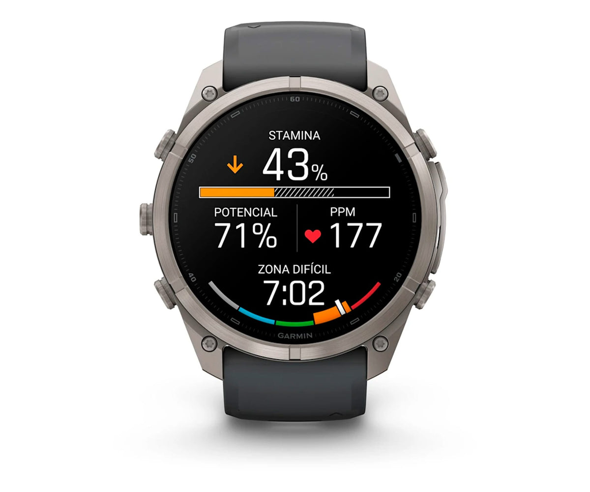 GARMIN FENIX 9 PRO TITANIO CON CORREA DE SILICONA EN GRIS / SMARTWATCH 51MM - detalle