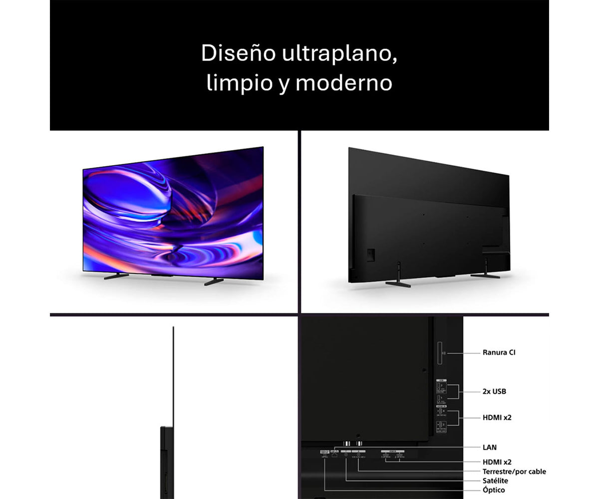 SONY BRAVIA 6 NEGRO / TELEVISOR SMART TV 48" OLED UHD 4K HDR - detalle