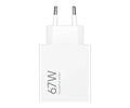 XIAOMI HYPER CHARGER WHITE / CARGADOR DE RED ELÉCTRICA / USB-A / 67W