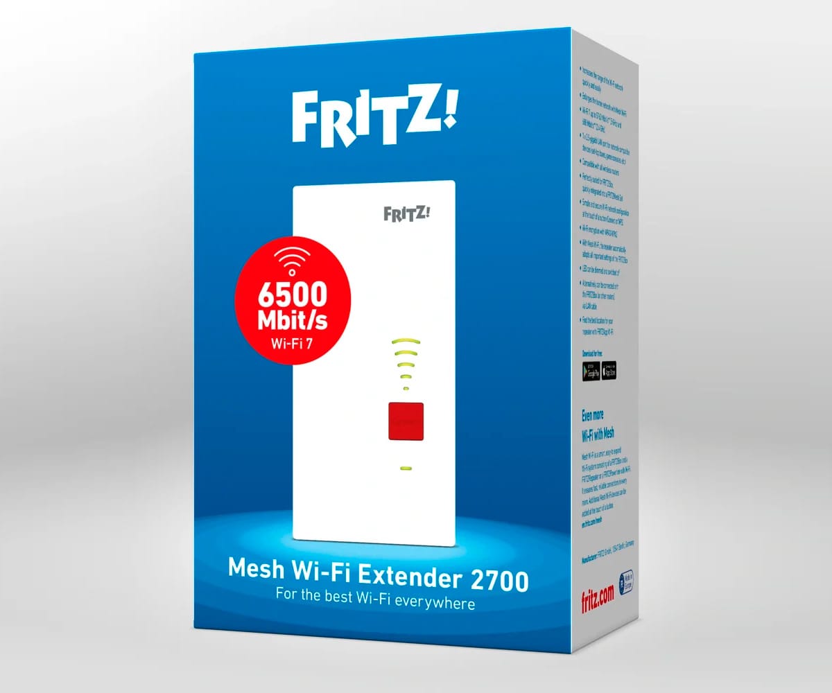 FRITZ! REPEATER 2700 ED INTERNATIONAL BLANCO / REPETIDOR WI-FI - detalle