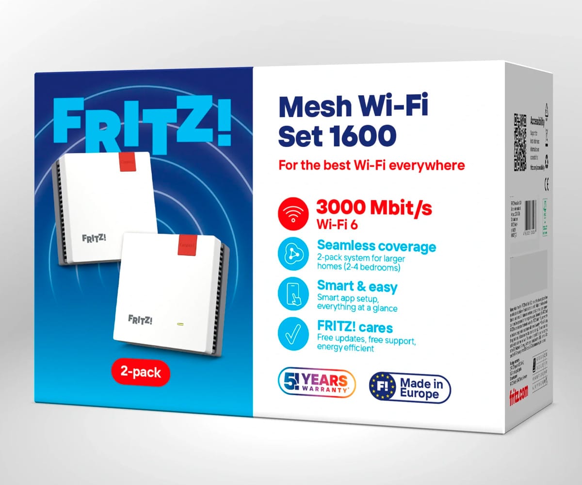 FRITZ! MESH SET 1600 BLANCO / SET DE 2 REPETIDORES WI-FI - detalle