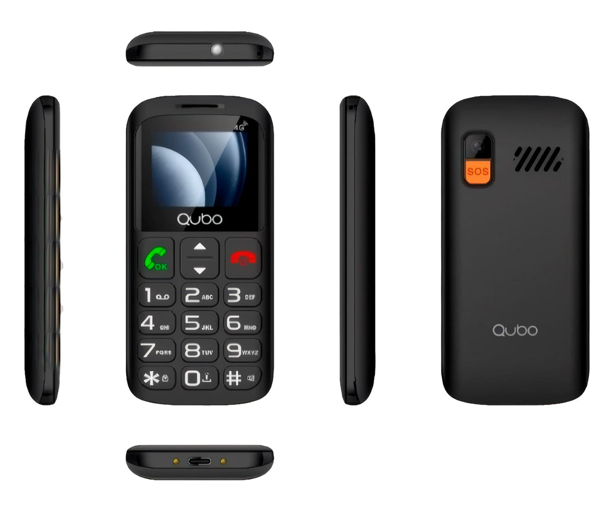 QUBO P-186BKC 4G BLACK / MÓVIL 1,77" - detalle