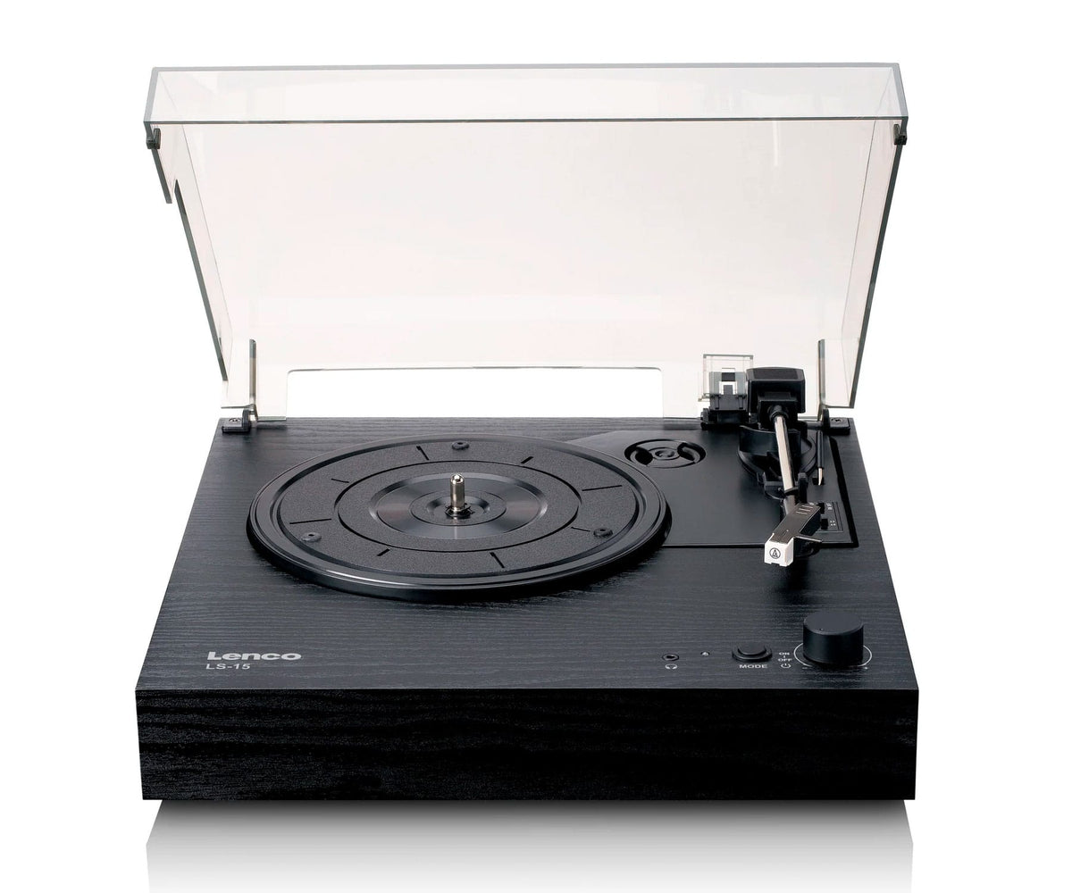 LENCO LS-15BK MADERA NEGRO / TOCADISCOS CON BLUETOOTH / DOS ALTAVOCES INTEGRADOS / CÁPSULA AT3600L
