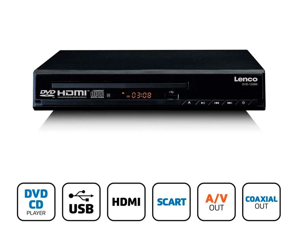 LENCO DVD-120BK / REPRODUCTOR DE DVD CON HDMI Y MANDO A DISTANCIA - detalle