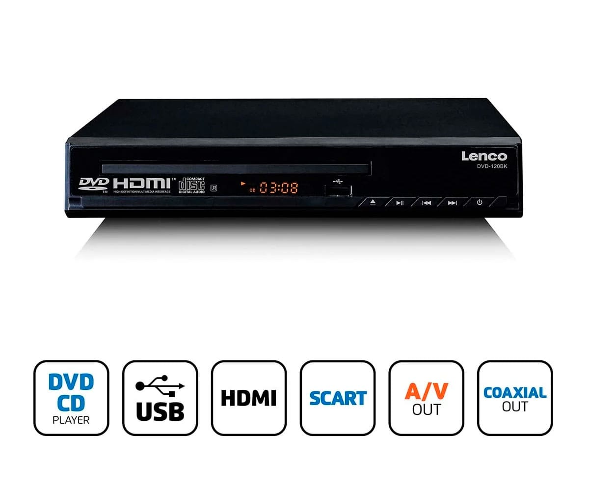 LENCO DVD-120BK / REPRODUCTOR DE DVD CON HDMI Y MANDO A DISTANCIA - detalle