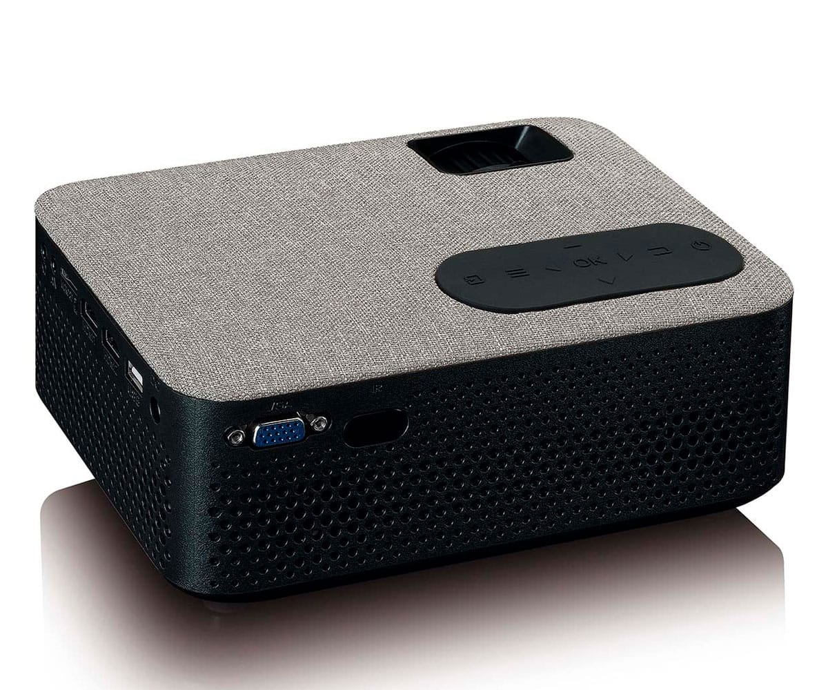 LENCO LPJ-700BKGY ACABADO TEXTIL NEGRO Y GRIS / PROYECTOR LCD CON BLUETOOTH / 4000 ANSI - detalle