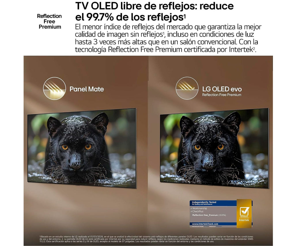 LG OLED EVO AI C6 / TELEVISOR SMART TV 65" OLED / 165HZ VRR / UHD 4K HDR - detalle