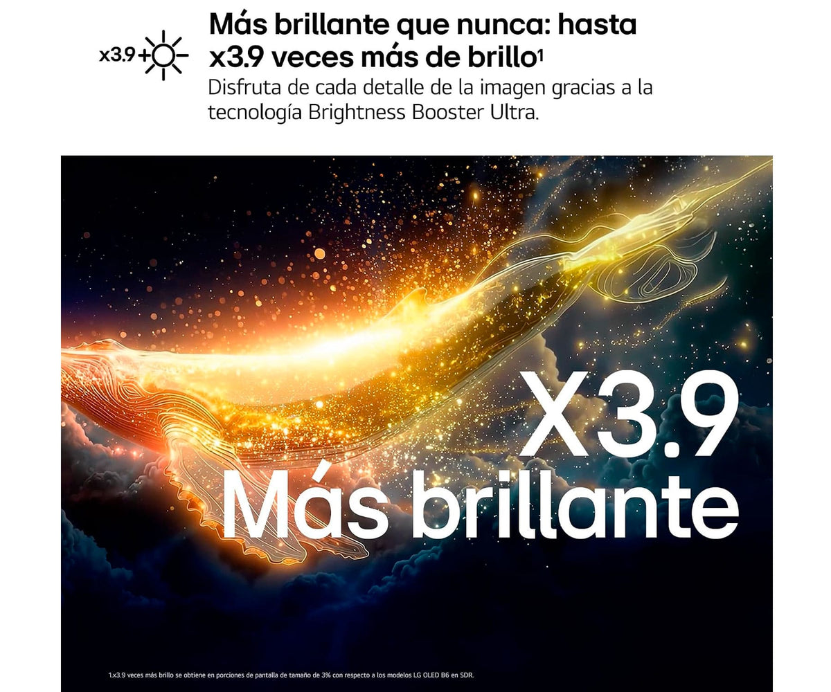 LG OLED EVO AI C6 / TELEVISOR SMART TV 65" OLED / 165HZ VRR / UHD 4K HDR - detalle