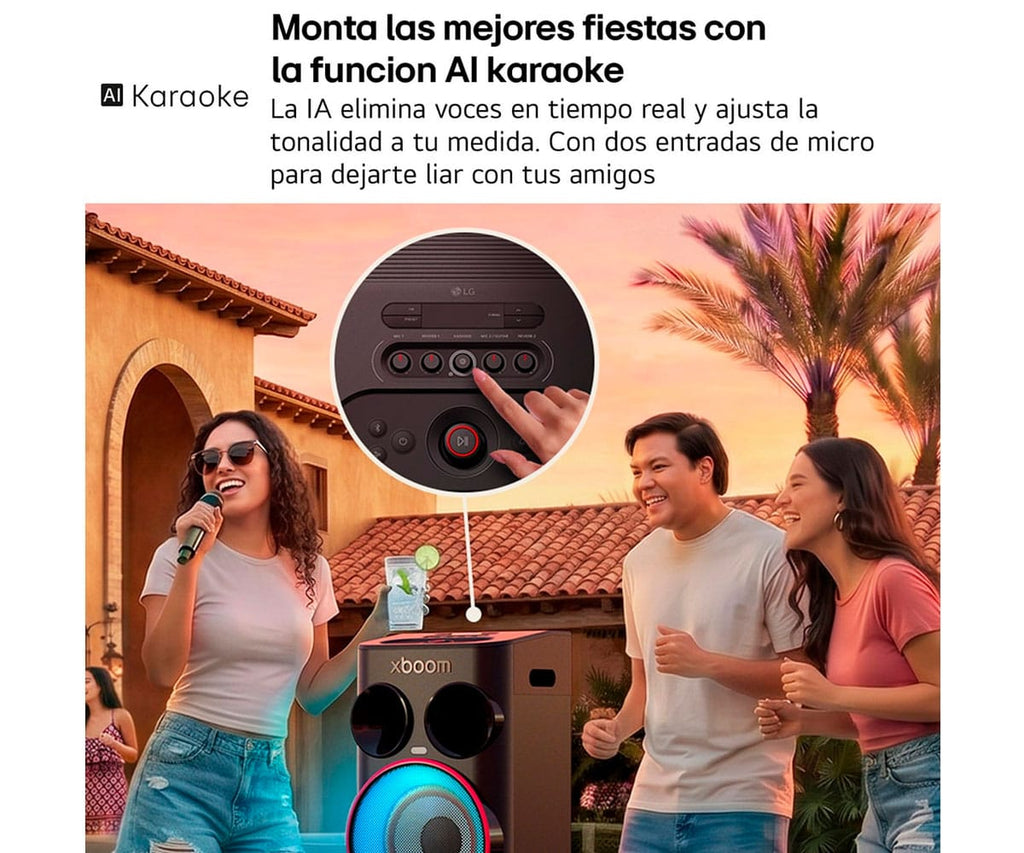 LG XBOOM POWER5000 NEGRO / ALTAVOZ GRAN POTENCIA PARA FIESTAS, 260W / AI KARAOKE - detalle
