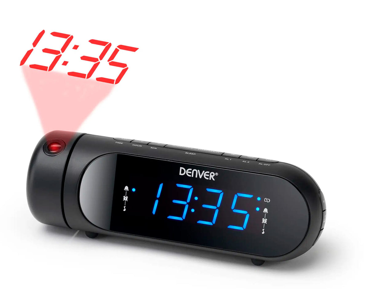 DENVER CPR-700 NEGRO / RADIO RELOJ CON PROYECTOR Y FUNCIÓN DE DOBLE ALARMA - detalle