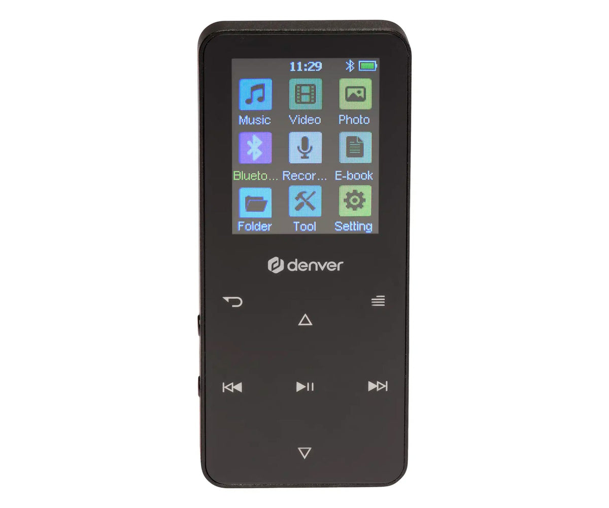 DENVER MP-1830B NEGRO / REPRODUCTOR MULTIMEDIA MP4 CON BLUETOOTH Y PANTALLA IPS DE 1,8"
