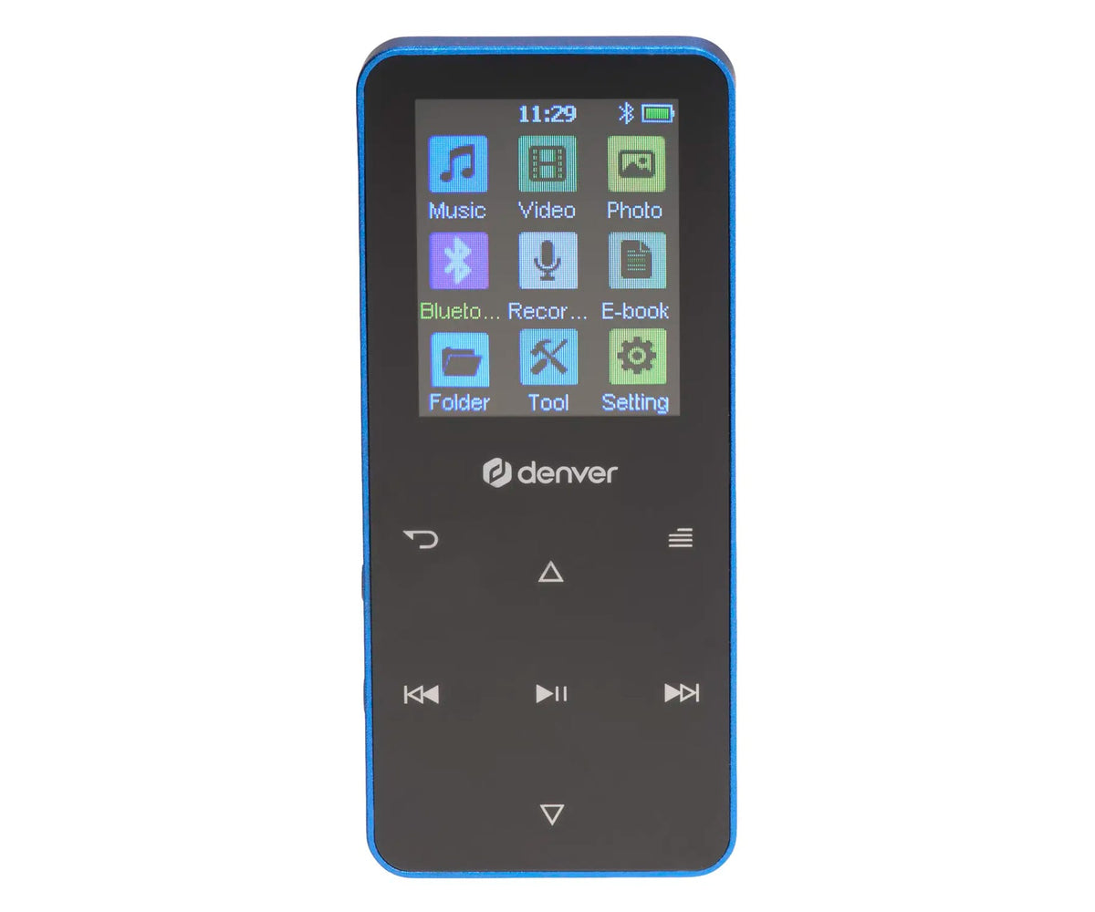 DENVER MP-1830BU AZUL / REPRODUCTOR MULTIMEDIA MP4 CON BLUETOOTH Y PANTALLA IPS DE 1,8"