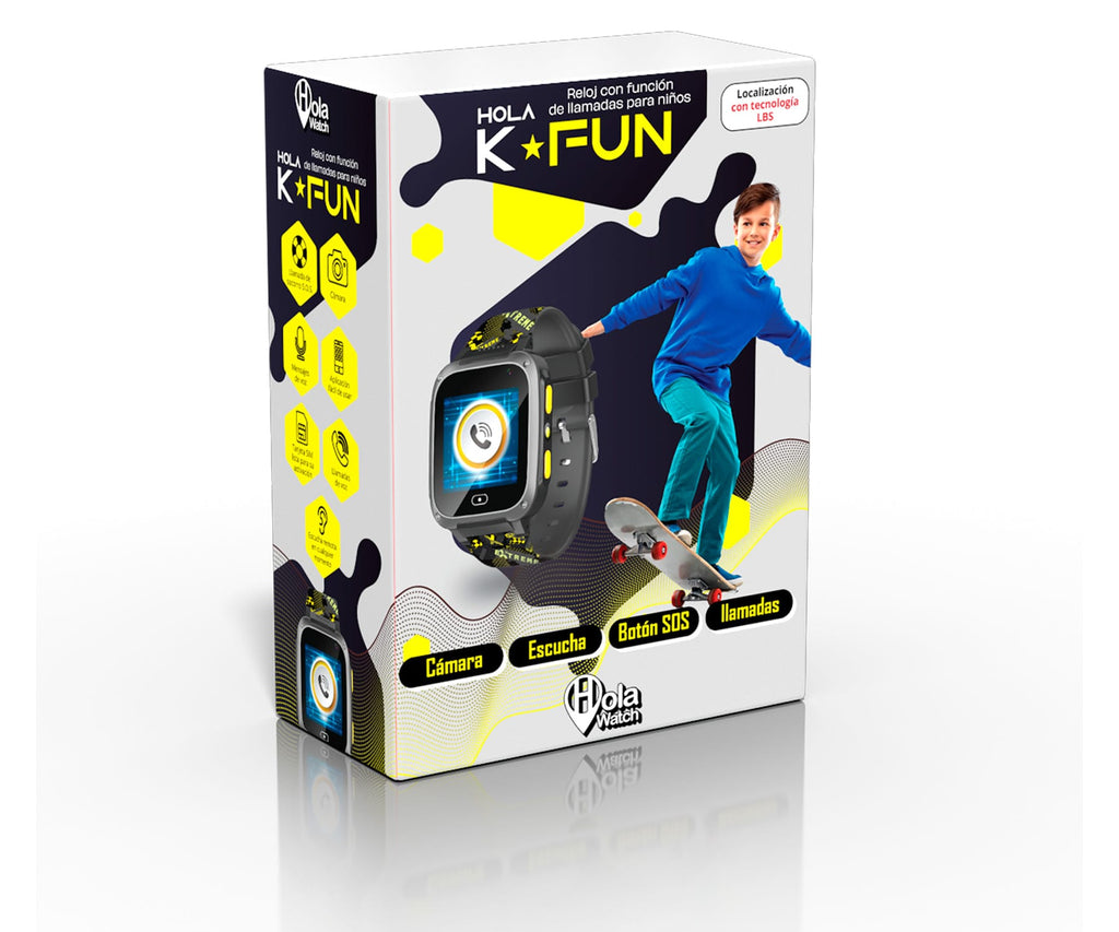 HOLA WATCH K-FUN NEGRO / SMARTWATCH PARA NIÑOS 1.4" - detalle