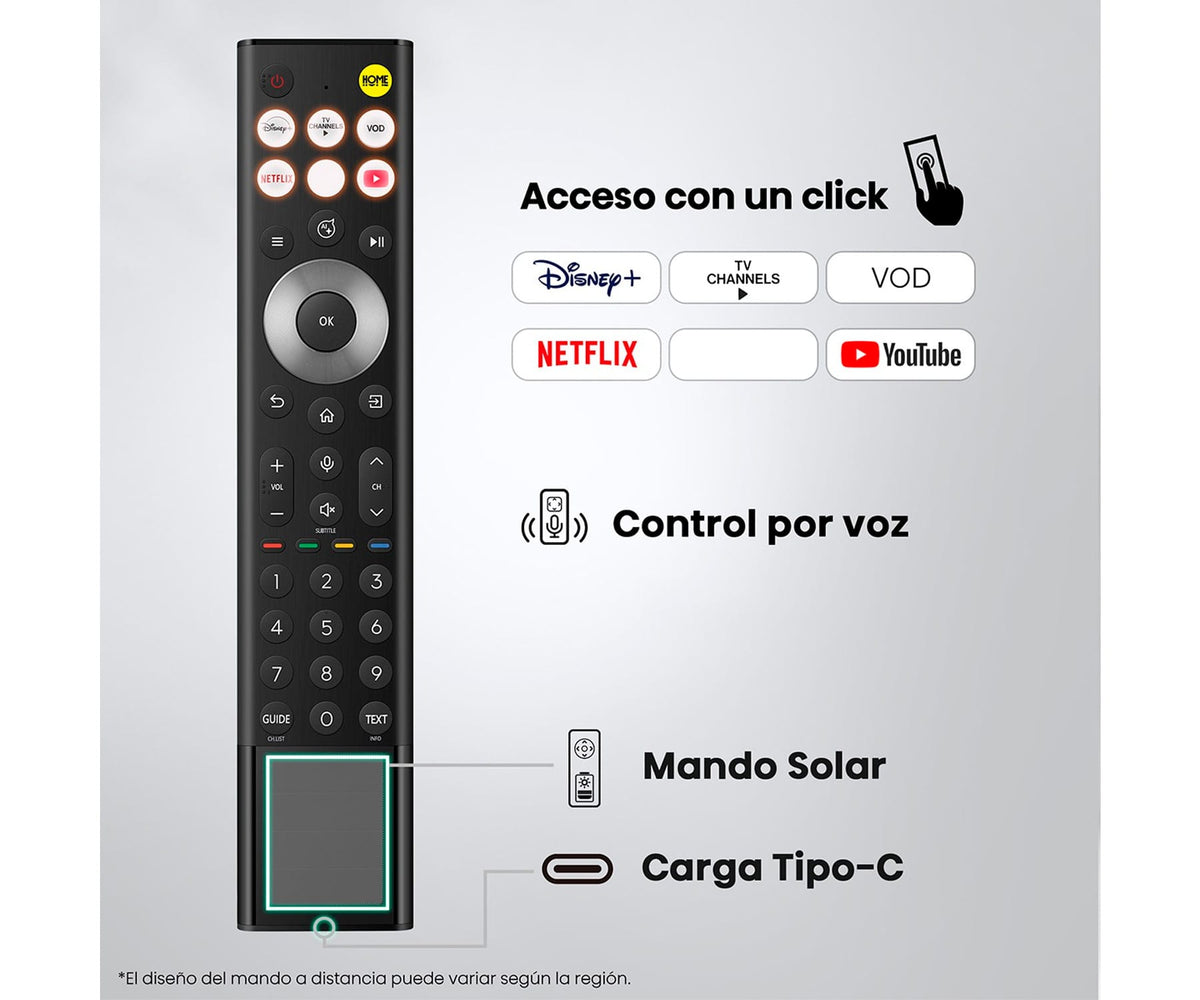 HISENSE 65UR8S / TELEVISOR SMART TV 65" RGB MINILED UHD 4K HDR - detalle
