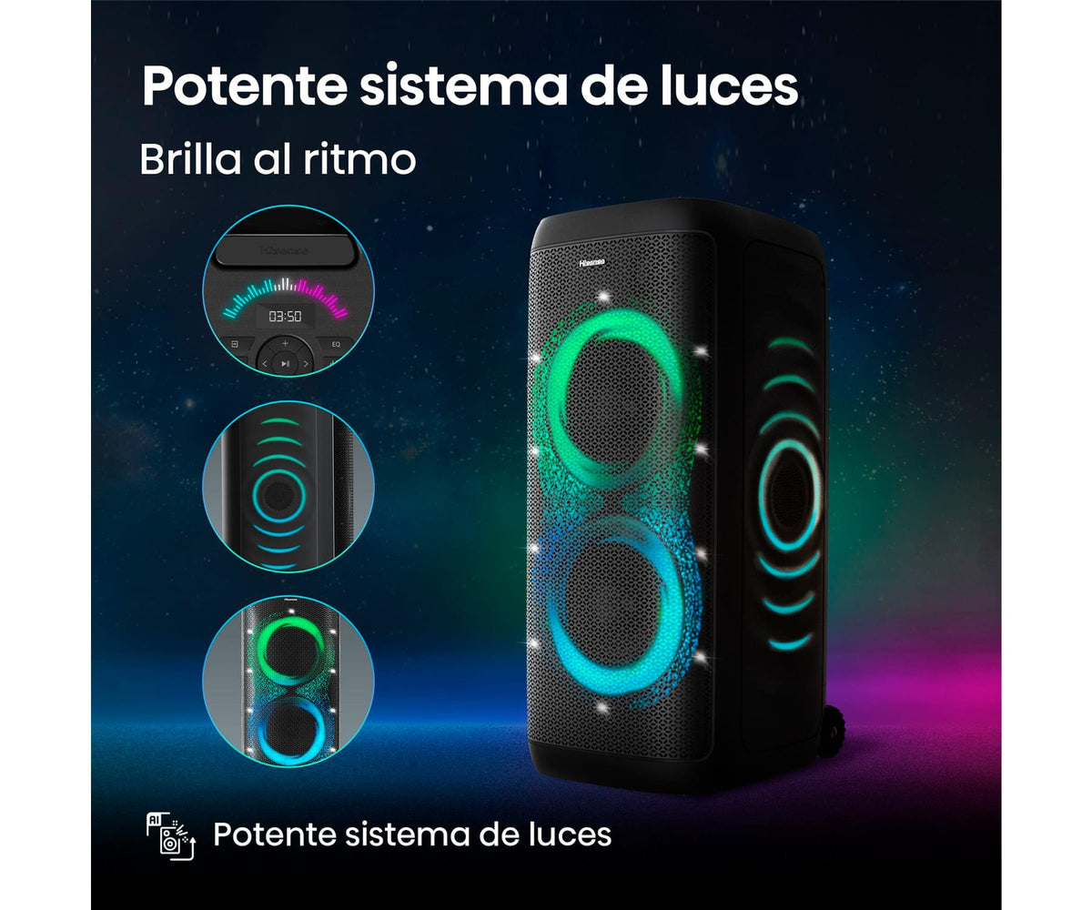 HISENSE PARTY THUNDER NEGRO / ALTAVOZ PORTÁTIL - detalle