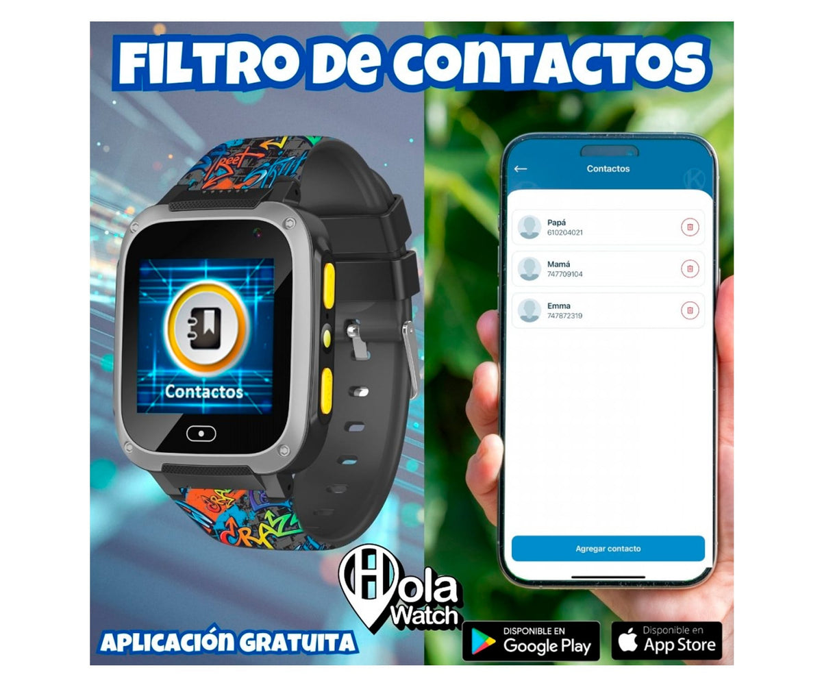 HOLA WATCH X PLUS AZUL / SMARTWATCH PARA NIÑOS 1.85" 4G - detalle