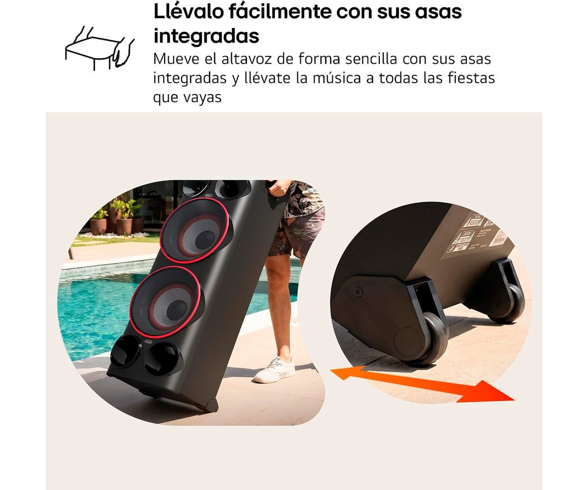 LG XBOOM LA BESTIA POWER 9000 NEGRO / ALTAVOZ GRAN POTENCIA PARA FIESTAS, 440W / AI KARAOKE - detalle