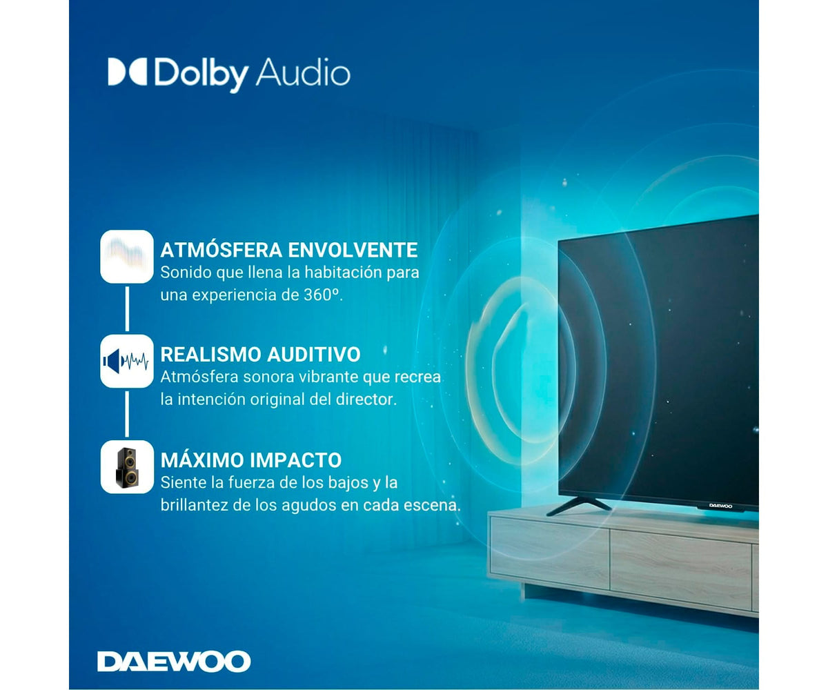 DAEWOO 32VB56HV NEGRO / TELEVISOR SMART TV 32" LED HD - detalle