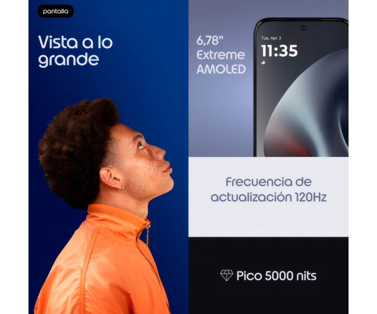 MOTOROLA MOTO G87 5G GRIS / 8+256GB / 6.78" EXTREME AMOLED 120HZ SUPER HD - detalle