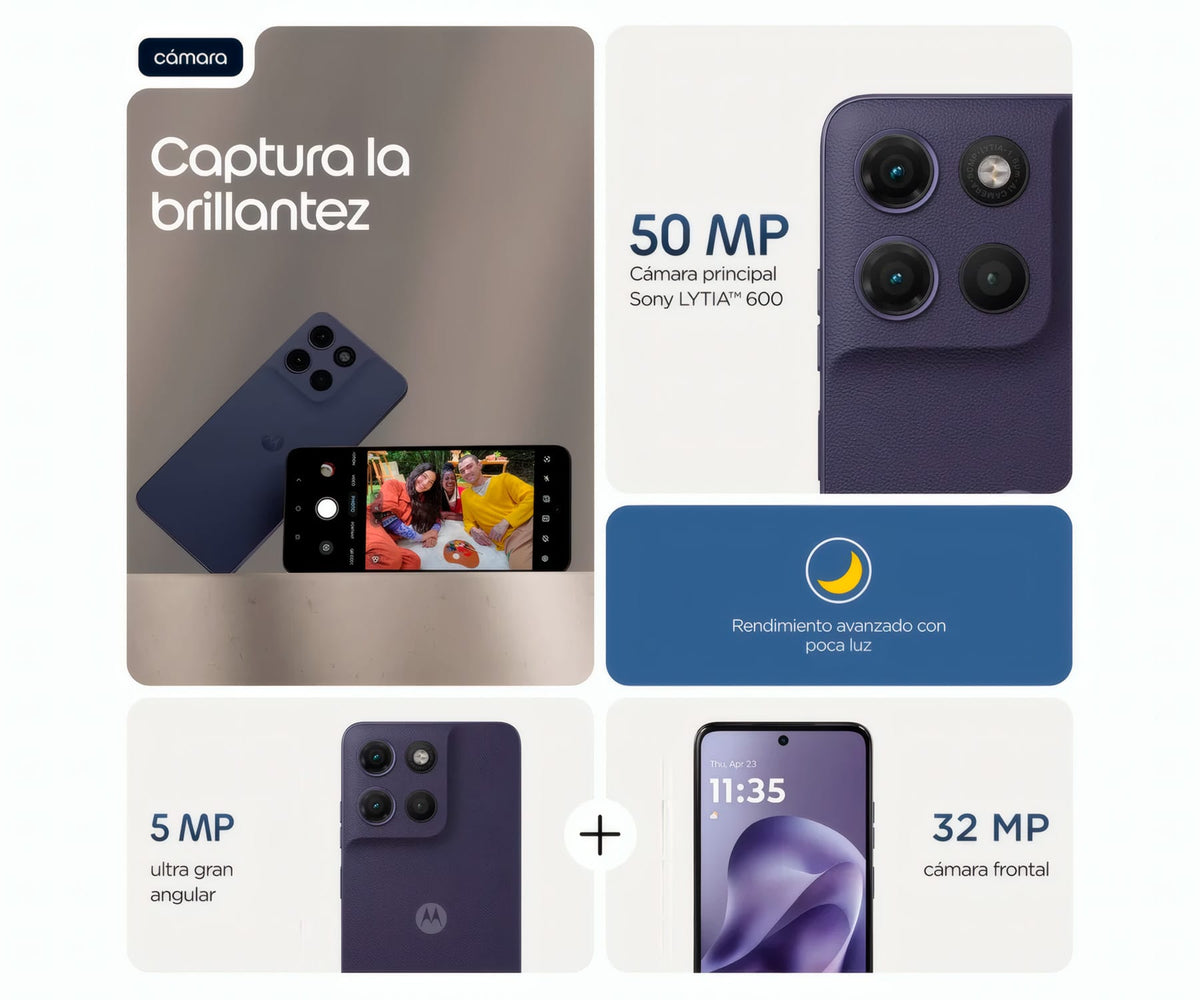 MOTOROLA MOTO G17 4G PÚRPURA / 4+256GB / 6.72" LCD FHD+ - detalle