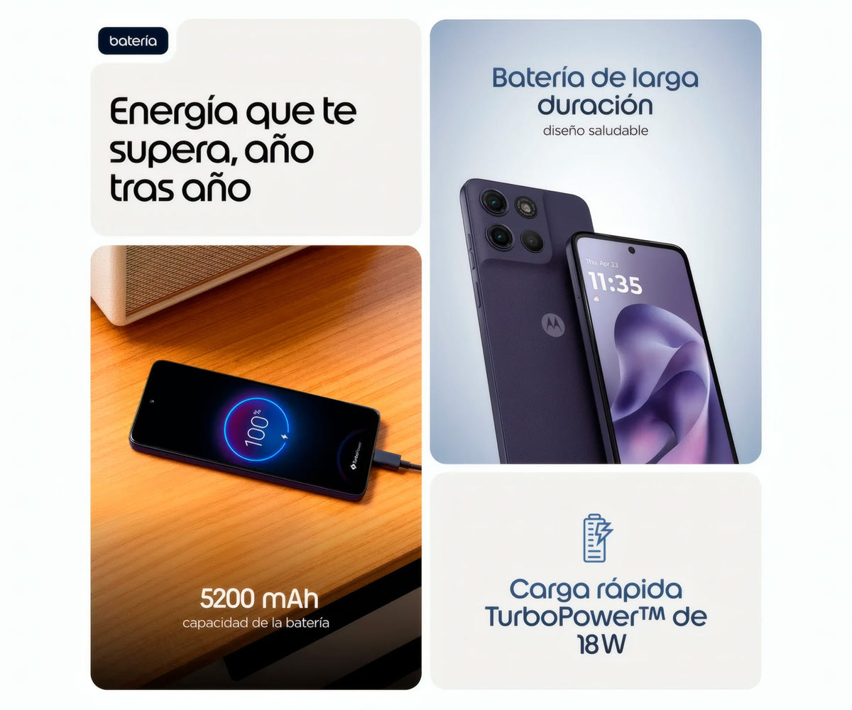 MOTOROLA MOTO G17 4G PÚRPURA / 4+256GB / 6.72" LCD FHD+ - detalle