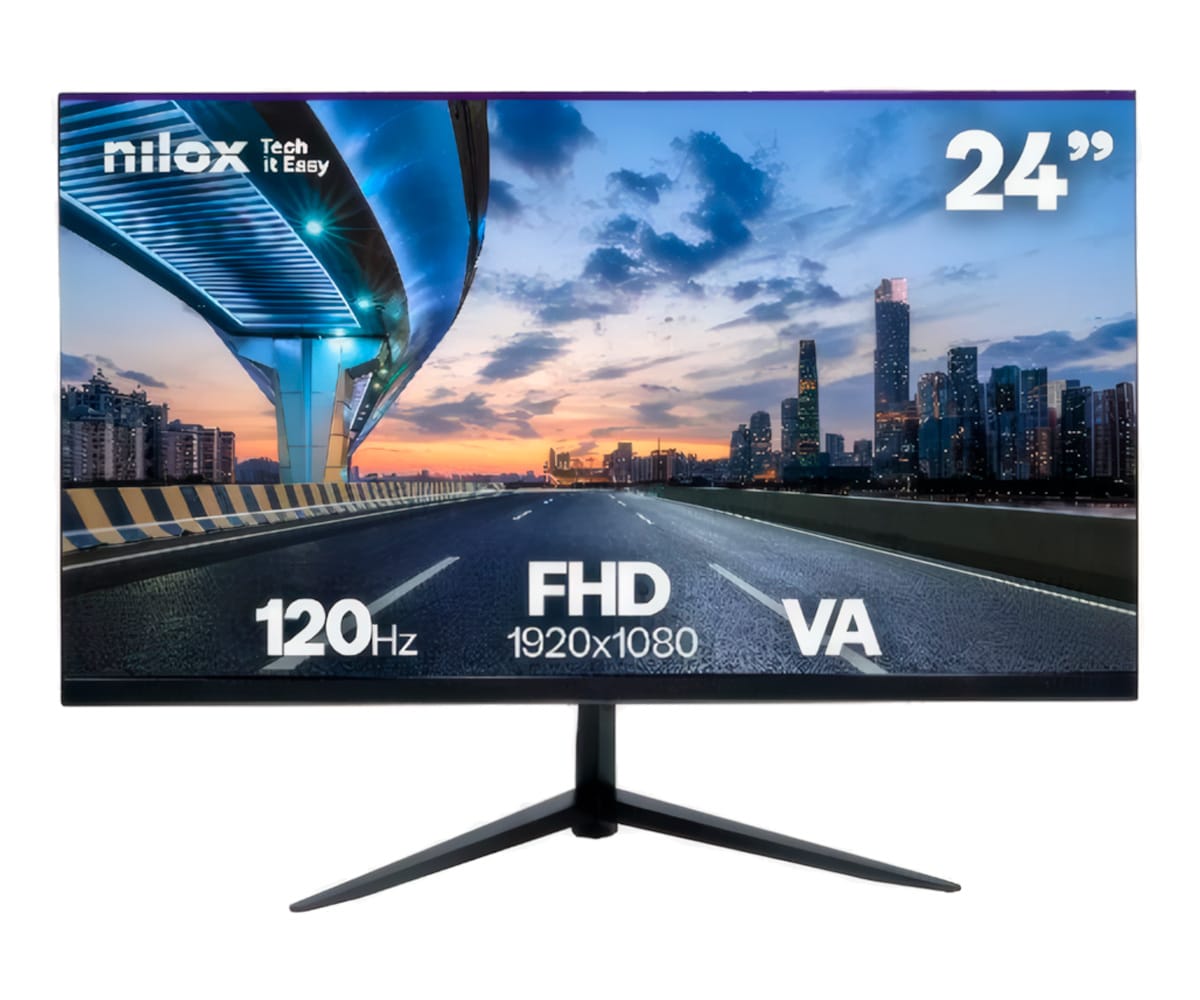 NILOX NXM24FHD1205 NEGRO / MONITOR 24" VA 120HZ FHD / VGA Y HDMI